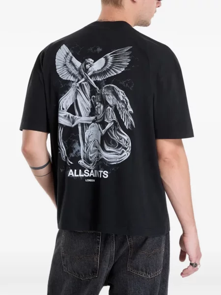 Tricou Allsaints cu imagine negru