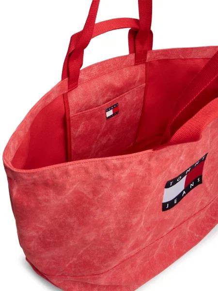Tommy Jeans Kabelka Tjw Wave Flag Med Tote Koralová červená