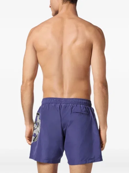 Slip de baie Philipp Plein cu imagine albastru