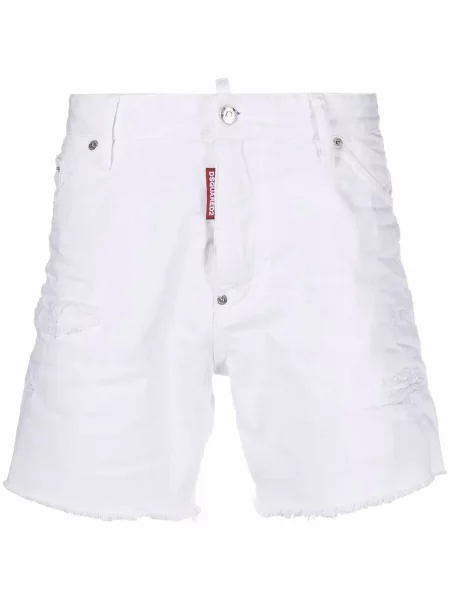 Дънкови шорти Dsquared2 бяло