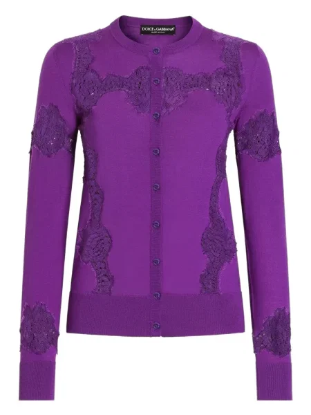 Cardigan Dolce & Gabbana de lână violet