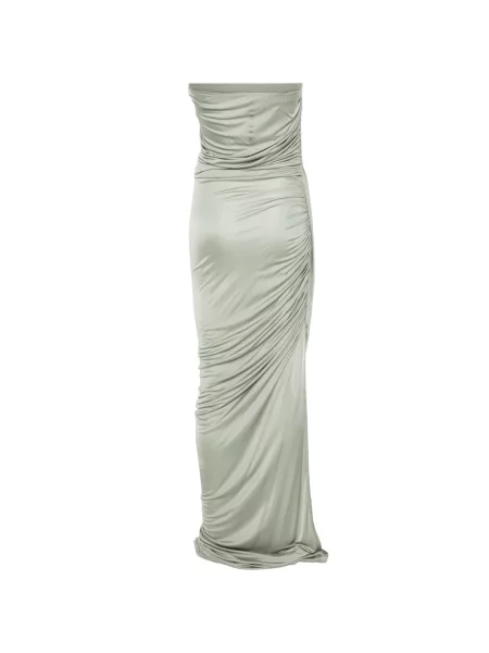 Rochie maxi Rick Owens Lilies drapată verde
