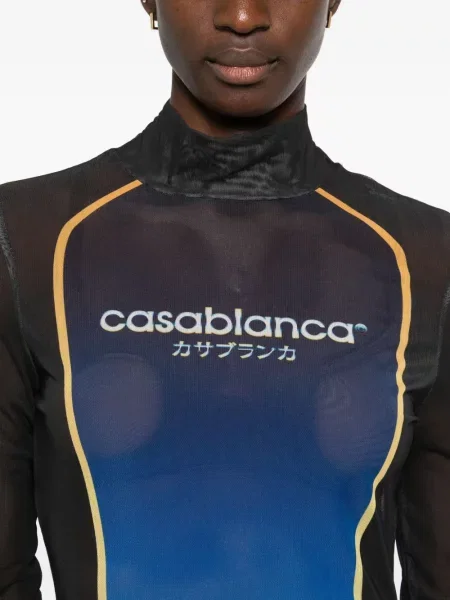 Rochie maxi Casablanca cu gradient de costum negru