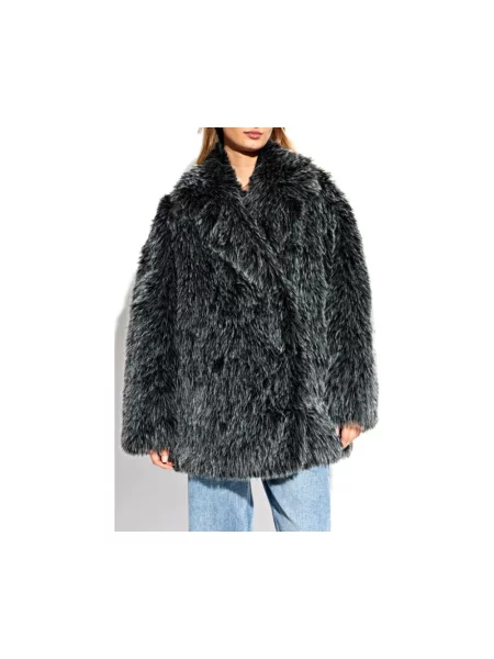 Kurtka Michael Kors ze sztucznego futra czarna