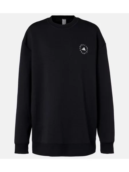 Hanorac Adidas By Stella Mccartney din jerseu negru