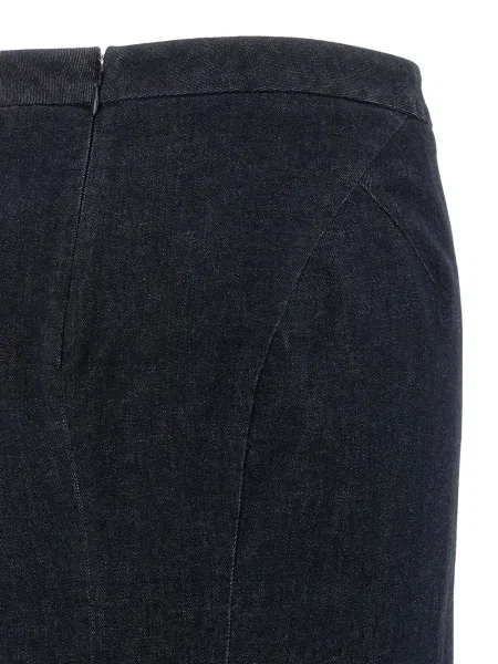 Fustă din denim Tom Ford până la genunchi albastru