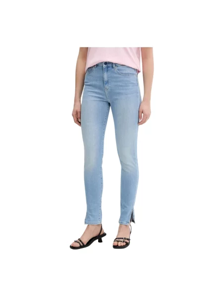 Skinny jeansy skinny Karl Lagerfeld niebieskie