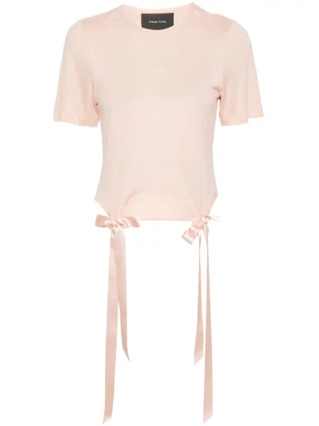 Tricou Simone Rocha cu funde roz