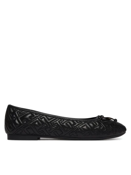 Tommy Hilfiger Балеринки Th Quilted Ballerina черен