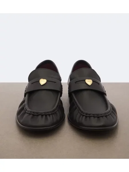 Pantofi loafer Chloé din piele maro