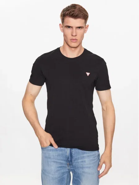 GUESS Tricou roșu alb negru