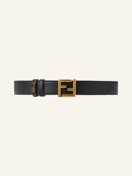 Fendi Skórzany Dwustronny schwarz brązowy