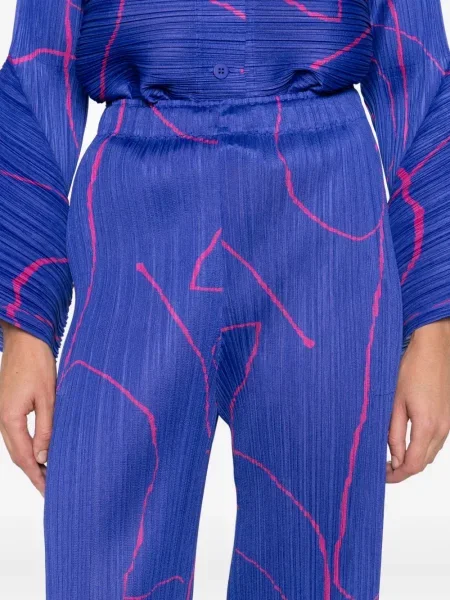 Plisirane hlače Pleats Please Issey Miyake plava