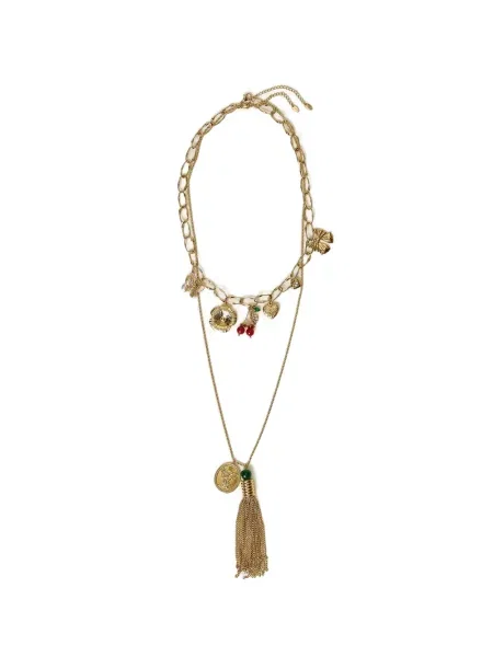 Pandantiv Twinset cu model floral auriu