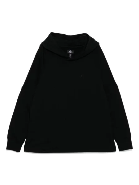 Haftowana bluza z kapturem Converse czarna