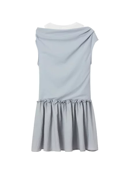 Rochie mini B+ab cu volane albastru