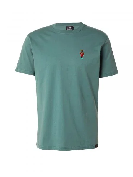 Iriedaily Tricou Nutcrax verde smarald / verde deschis / roșu alb