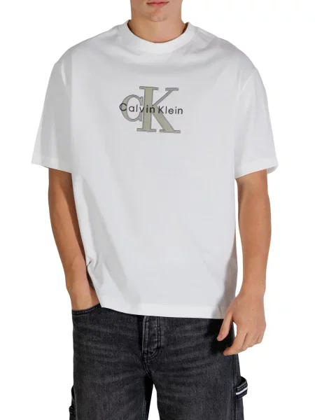 Tricou Calvin Klein Jeans alb