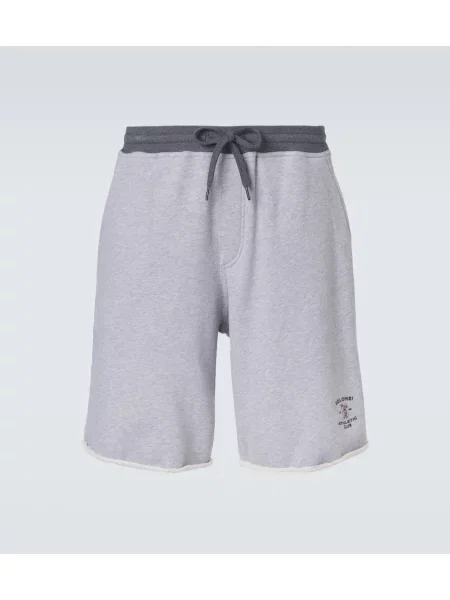 Pantaloni scurți Brunello Cucinelli din jerseu gri