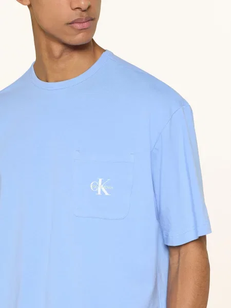 Calvin Klein Spací Tričko Monogram tmavě modrá