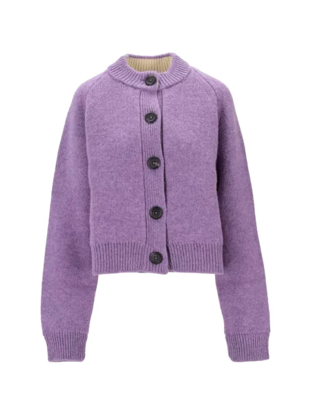 Cardigan B.b. Walace cu decolteu rotund violet
