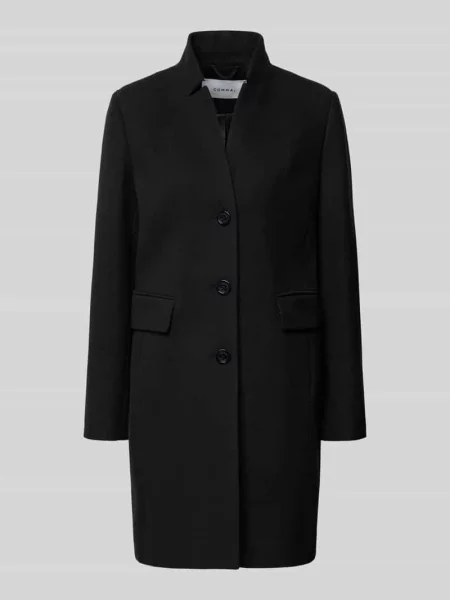 Płaszcz ze stójką Comma czarny