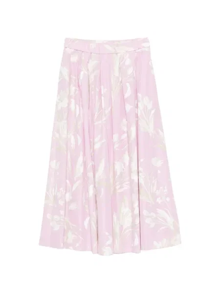 Fustă Rosso 35 cu model floral roz