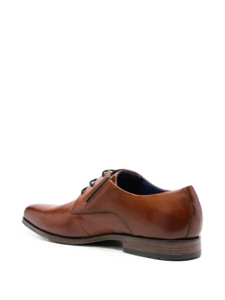 Pantofi derby Bugatti cu autograf maro