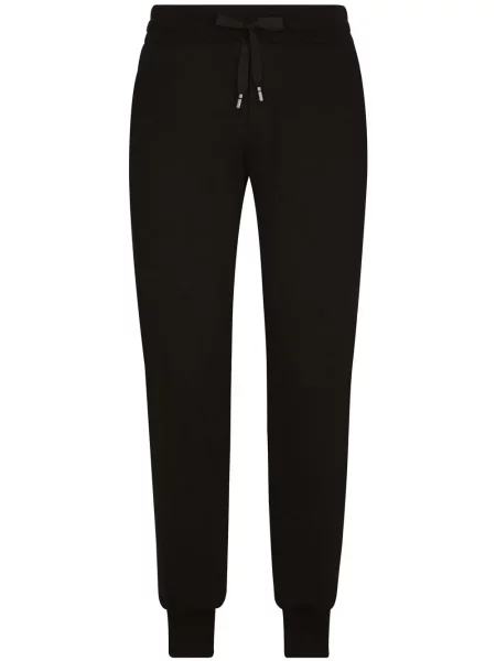 Pantaloni Dolce & Gabbana cu broderie negru