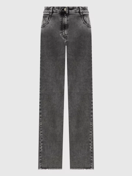 Джинси з ефектом потертості Twinset чорні