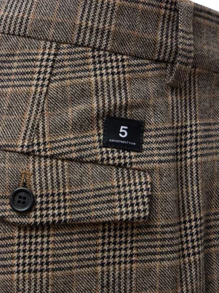 Pantaloni Department 5 în carouri maro