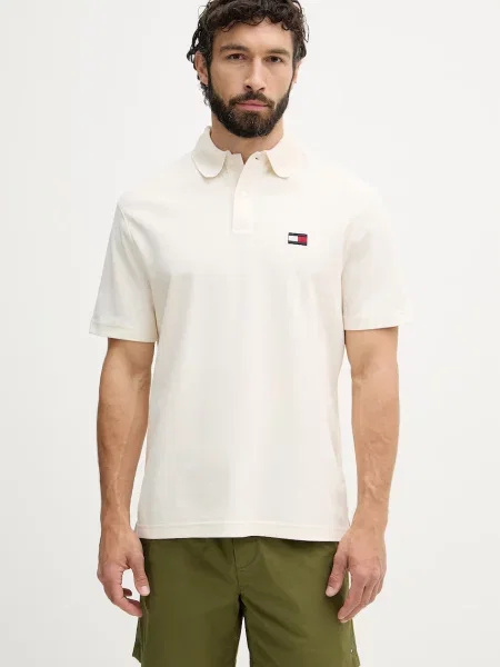 Tricou polo Tommy Hilfiger bej
