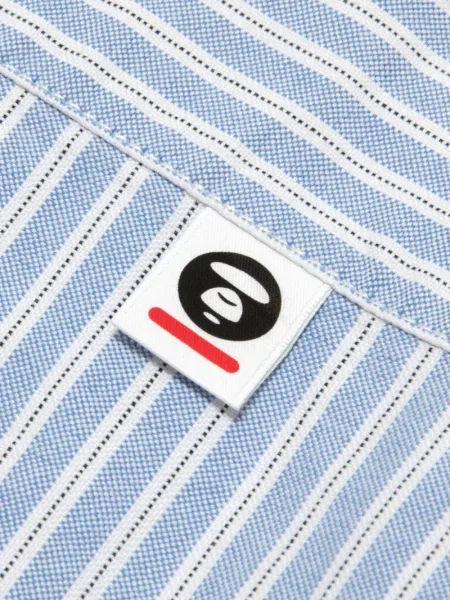 Csíkos ing Aape By *a Bathing Ape® autogrammal kék