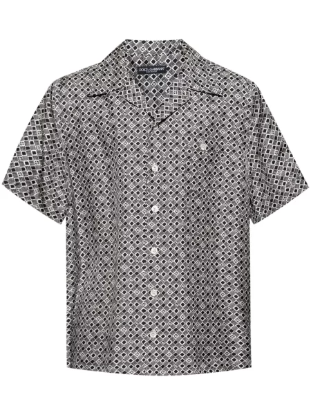 Cămașă Dolce & Gabbana cu imprimeu geometric negru