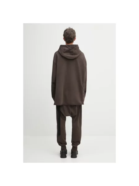 Bluza z kapturem Rick Owens brązowa