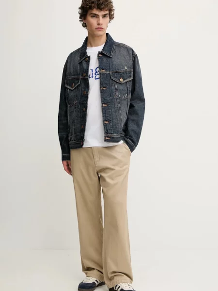 Джинсова куртка HUGO демісезонна oversize синій