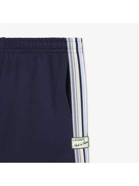 Lacoste Spodnie Dresowe Wide Leg granatowe