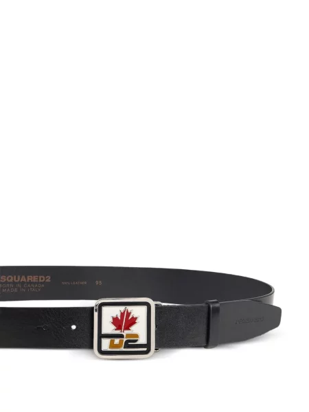 Cu centură curea Dsquared2 din piele negru