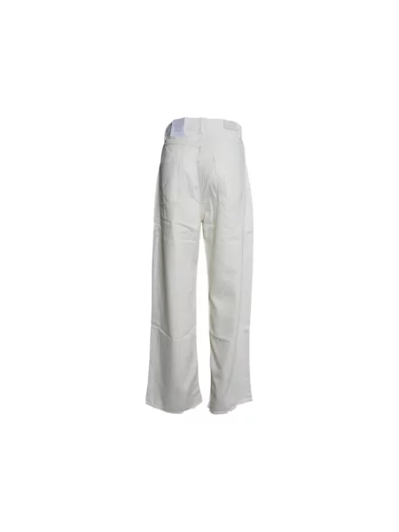 Szerokie jeansy Icon Denim białe