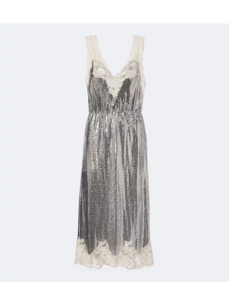 Rochie midi Rabanne din dantelă