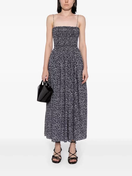 Rochie Matteau cu model floral cu imagine albastru