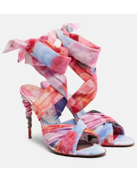 Sandale Christian Louboutin cu model floral