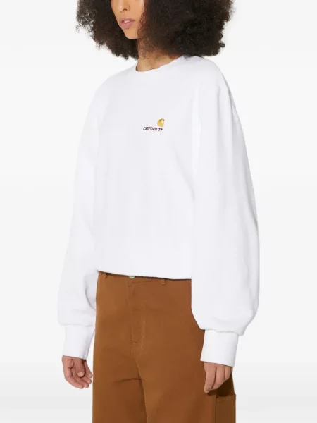 Hanorac Carhartt Wip cu broderie alb