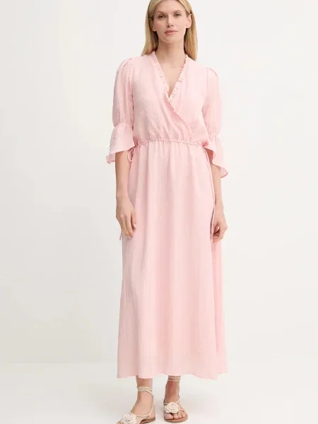 Bruuns Bazaar rochie maxi drept roz
