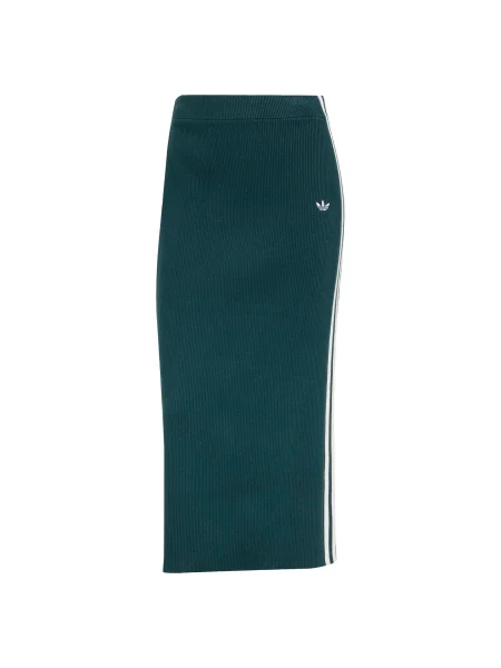 Adidas Originals fustă Knit 3s midi creion verde