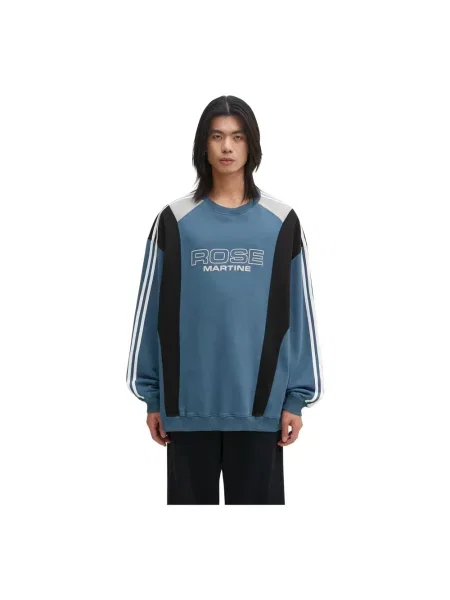 Martine Rose bluza Panelled wzorzysta niebieski