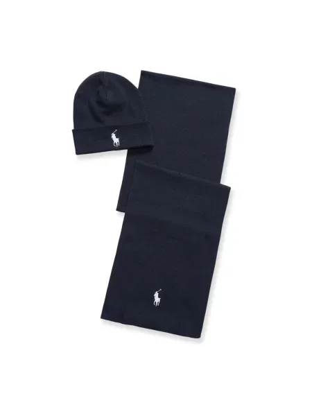 Szal Polo Ralph Lauren retro niebieska