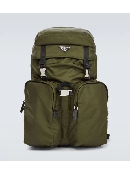 Usnjeni nahrbtnik Prada črna