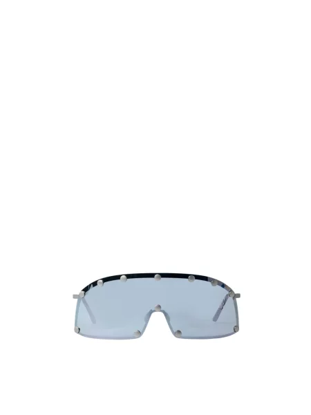 Rick Owens Akcesoria unisex ONE SIZE Okulary przeciwsłoneczne Steel Shielding z zapięciem na szary