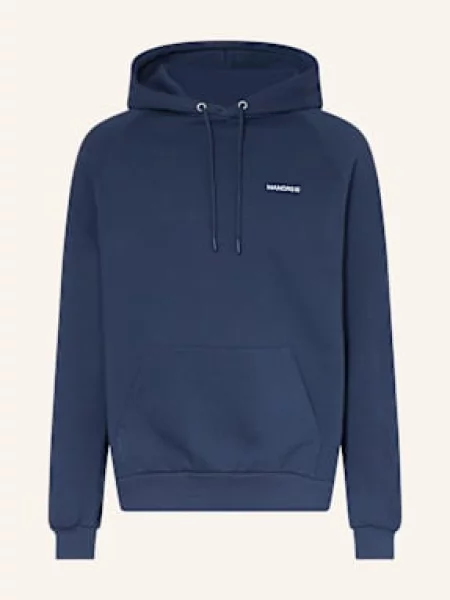 Manors Mikina S Kapucí Organic Logo tmavě modrá